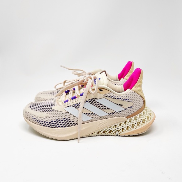 Adidas 4DFWD Pulse Running Shoes Ivory Mesh Lace Up Lightweight Sneakers Sz 6.5 - Picture 3 of 10